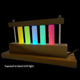 Fluorescent Liquids with Built-In UV Light